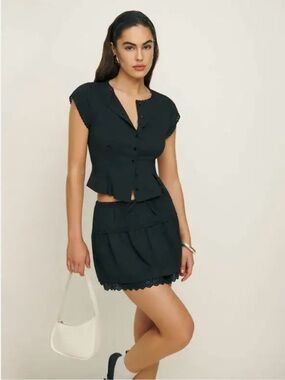 Reformation Black Valetta Two-Piece Set